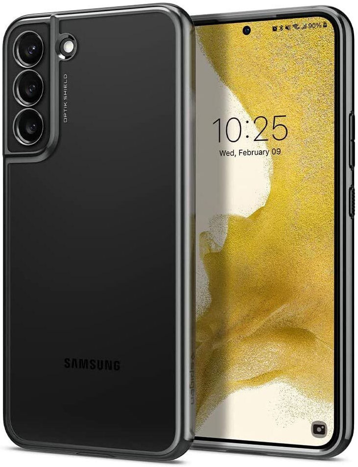 Spigen Optik Crystal Samsung Galaxy S22 Plus Hoesje Transparant Grijs afbeelding 1