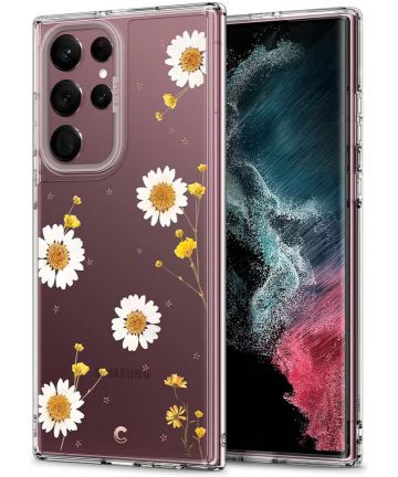 Spigen Cyrill Cecile Samsung Galaxy S22 Ultra Hoesje Blooming Daisy Hoesjes