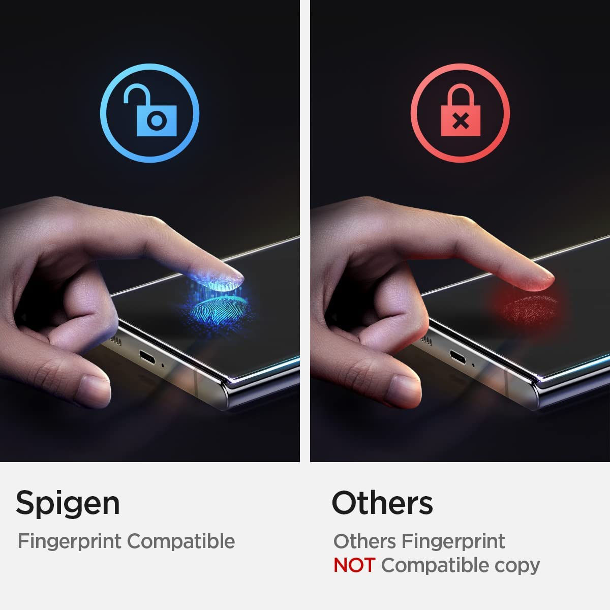 Spigen Glas.tR Platinum Samsung Galaxy S22 Ultra Screen Protector afbeelding 7