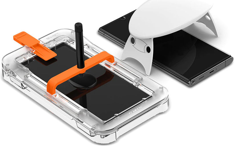 Spigen Glas.tR Platinum Samsung Galaxy S22 Ultra Screen Protector afbeelding 4