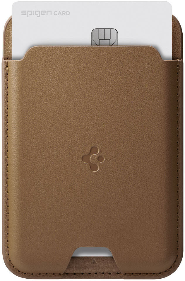 Spigen Valentinus Universele Magnetische MagSafe Kaarthouder Bruin afbeelding 3