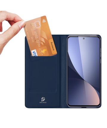 Dux Ducis Skin Pro Xiaomi 12 / 12X Hoesje Wallet Book Case Blauw Hoesjes