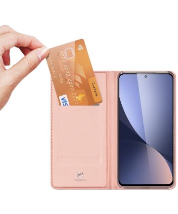 Dux Ducis Skin Pro Xiaomi 12 / 12X Hoesje Wallet Book Case Roze Hoesjes
