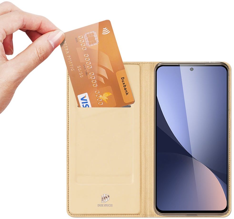 Dux Ducis Skin Pro Xiaomi 12 / 12X Hoesje Wallet Book Case Goud afbeelding 1