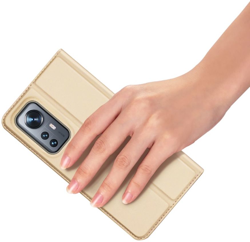 Dux Ducis Skin Pro Xiaomi 12 / 12X Hoesje Wallet Book Case Goud afbeelding 6