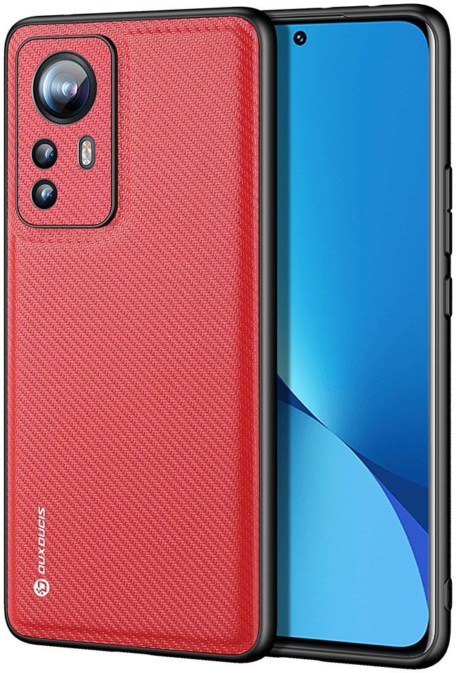 Dux Ducis Fino Series Xiaomi 12 / 12X Hoesje Back Cover Rood afbeelding 1