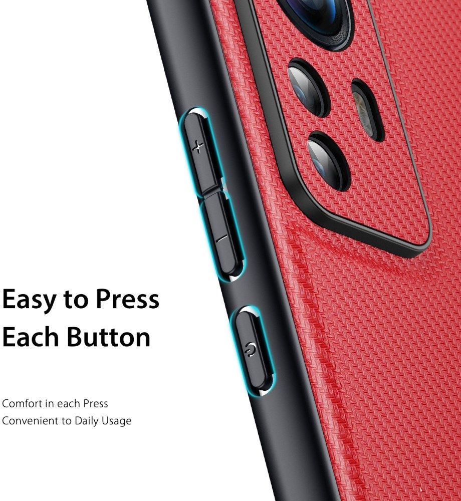 Dux Ducis Fino Series Xiaomi 12 / 12X Hoesje Back Cover Rood afbeelding 3