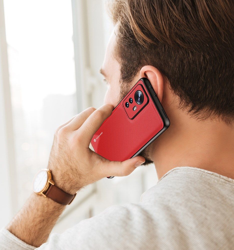 Dux Ducis Fino Series Xiaomi 12 / 12X Hoesje Back Cover Rood afbeelding 7