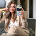 HappyCase Samsung Galaxy S21 FE Hoesje Flexibel TPU Blauw Marmer Print afbeelding 4