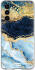 HappyCase Samsung Galaxy S21 FE Hoesje Flexibel TPU Blauw Marmer Print afbeelding 1