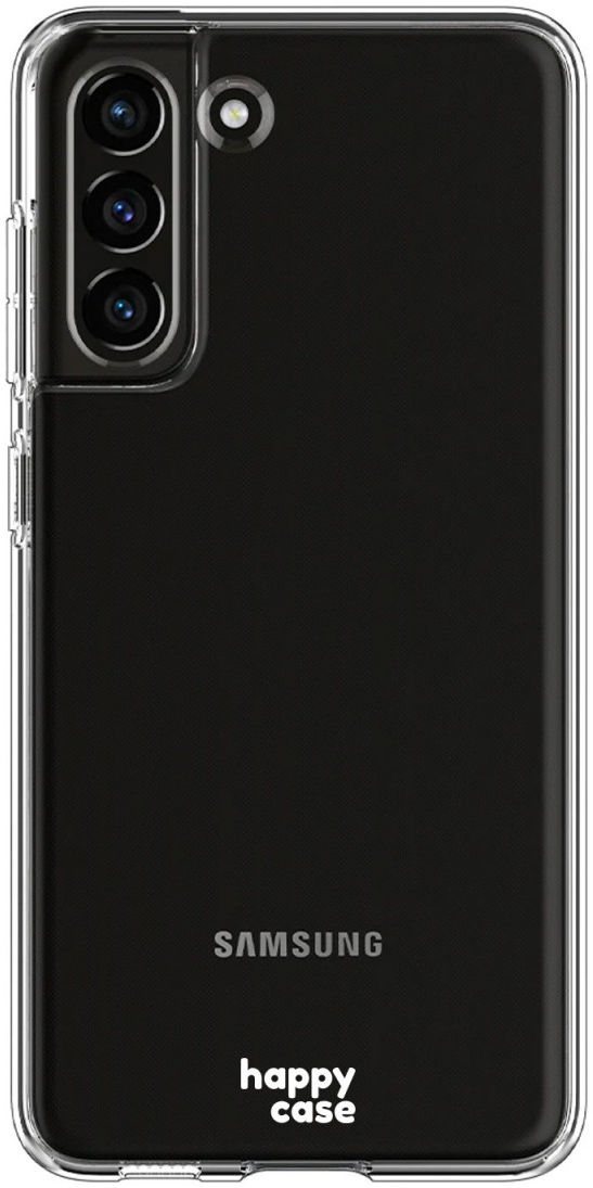 HappyCase Samsung Galaxy S21 FE Hoesje Flexibel TPU Clear Print afbeelding 1