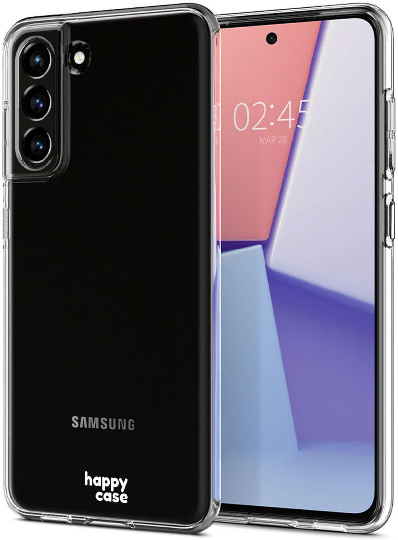 HappyCase Samsung Galaxy S21 FE Hoesje Flexibel TPU Clear Print afbeelding 2