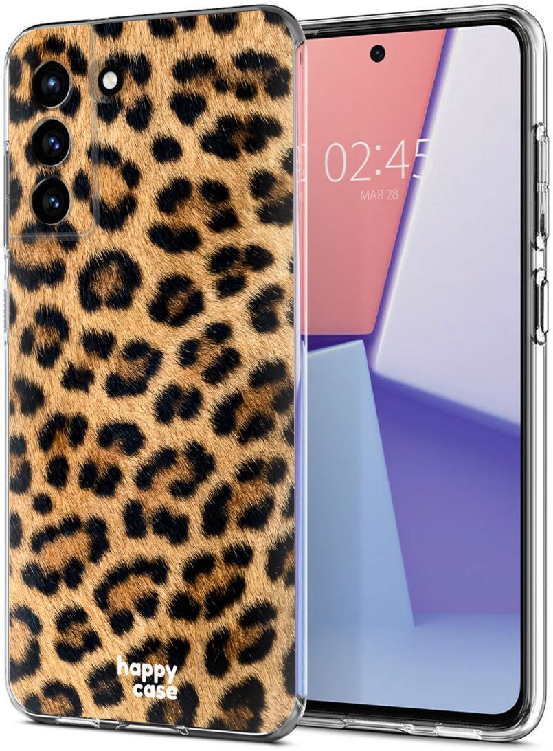 HappyCase Samsung Galaxy S21 FE Hoesje Flexibel TPU Wilde Panter Print afbeelding 2