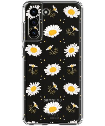 HappyCase Samsung Galaxy S21 FE Hoesje Flexibel TPU Bloemen Print Hoesjes