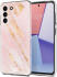 HappyCase Samsung Galaxy S21 FE Hoesje Flexibel TPU Pink Marmer Print afbeelding 2