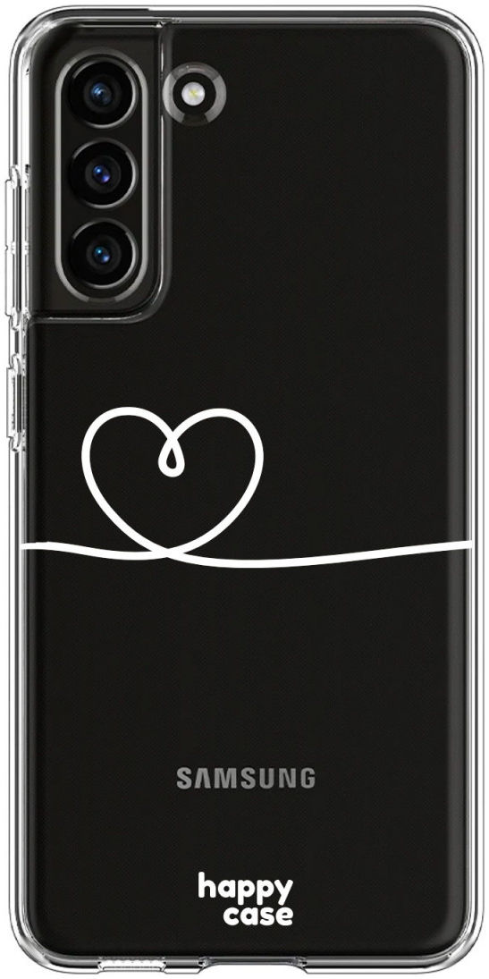 HappyCase Samsung Galaxy S21 FE Hoesje Flexibel TPU Hartje Print afbeelding 1