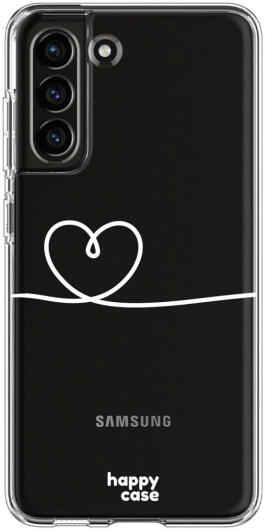 HappyCase Samsung Galaxy S21 FE Hoesje Flexibel TPU Hartje Print afbeelding 1