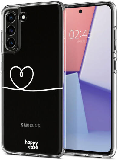 HappyCase Samsung Galaxy S21 FE Hoesje Flexibel TPU Hartje Print afbeelding 2