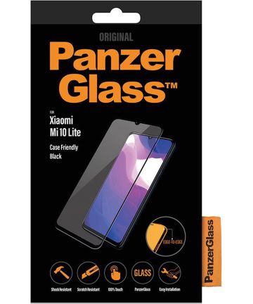 PanzerGlass Xiaomi Mi 10 Lite Screen Protector Case Friendly Zwart Screen Protectors