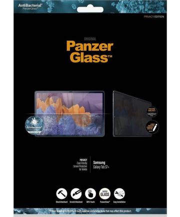 PanzerGlass Samsung Galaxy Tab S7 Plus Screen Protector Privacy Glass Screen Protectors