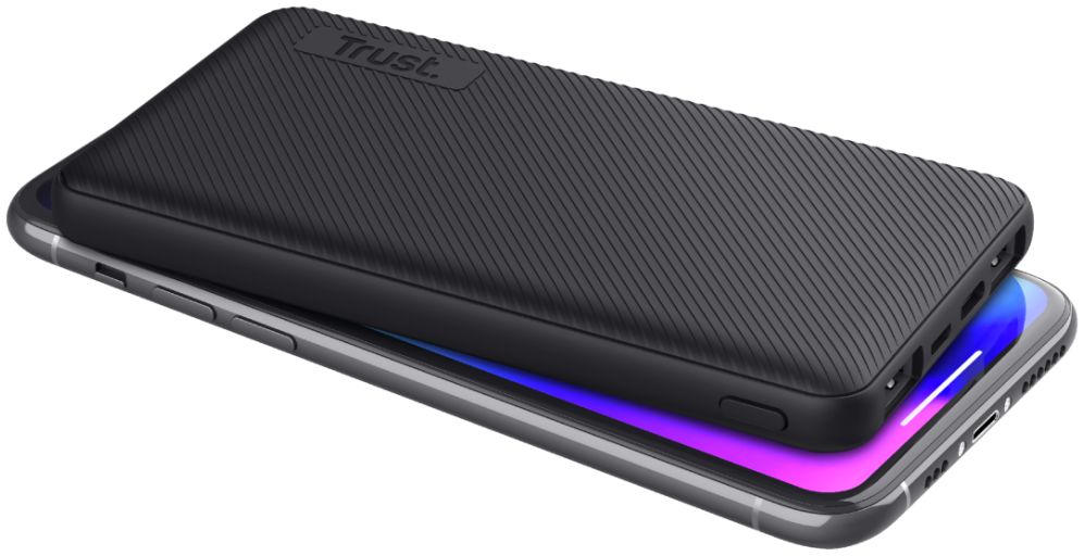 Trust Primo Eco Ultra Dunne USB-A/USB-C Powerbank 10.000 mAh Zwart afbeelding 2