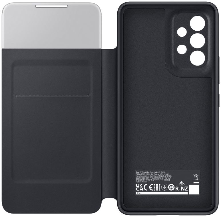Origineel Samsung Galaxy A53 Hoesje Smart Clear View Cover Zwart afbeelding 5