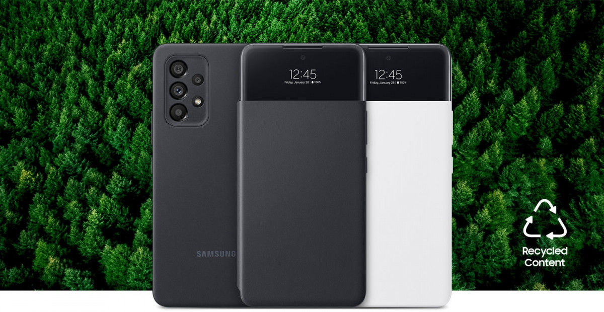 Origineel Samsung Galaxy A53 Hoesje Smart Clear View Cover Zwart afbeelding 6