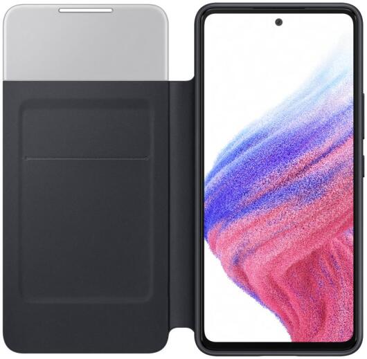 Origineel Samsung Galaxy A53 Hoesje Smart Clear View Cover Zwart afbeelding 2