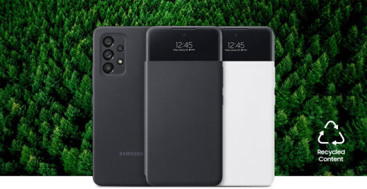 Origineel Samsung Galaxy A53 Hoesje Smart Clear View Cover Zwart afbeelding 6