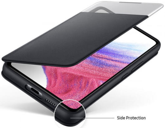Origineel Samsung Galaxy A53 Hoesje Smart Clear View Cover Zwart afbeelding 8
