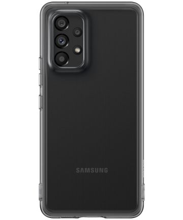 Origineel Samsung Galaxy A53 Hoesje Soft Clear Cover Transparant Zwart Hoesjes