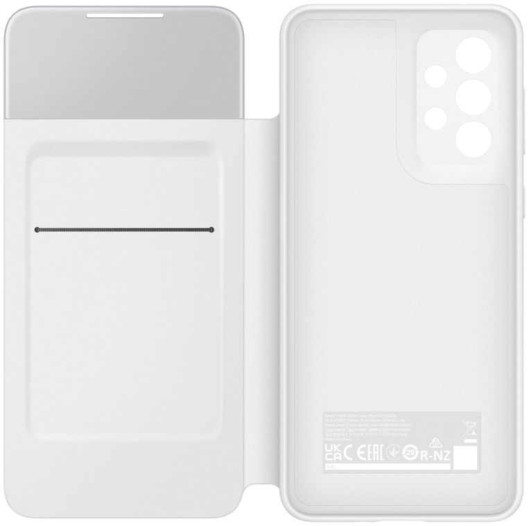 Origineel Samsung Galaxy A33 Hoesje Smart Clear View Cover Wit afbeelding 5