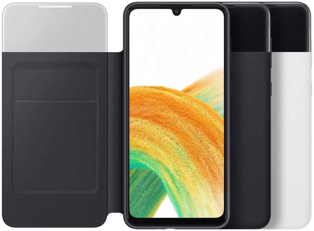 Origineel Samsung Galaxy A33 Hoesje Smart Clear View Cover Wit afbeelding 6