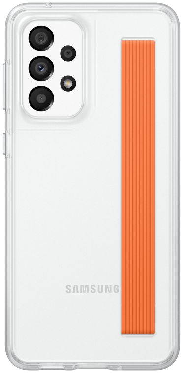 Origineel Samsung Galaxy A33 Hoesje Slim Strap Cover Wit/Oranje afbeelding 2