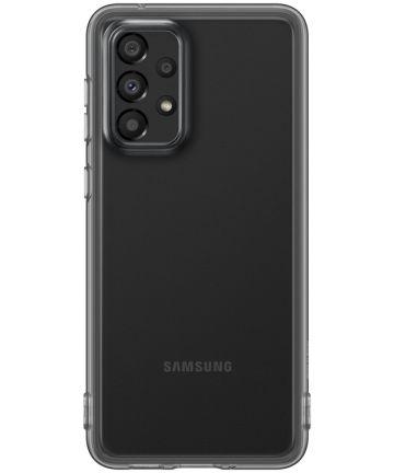 Origineel Samsung Galaxy A33 Hoesje Soft Clear Cover Zwart Hoesjes