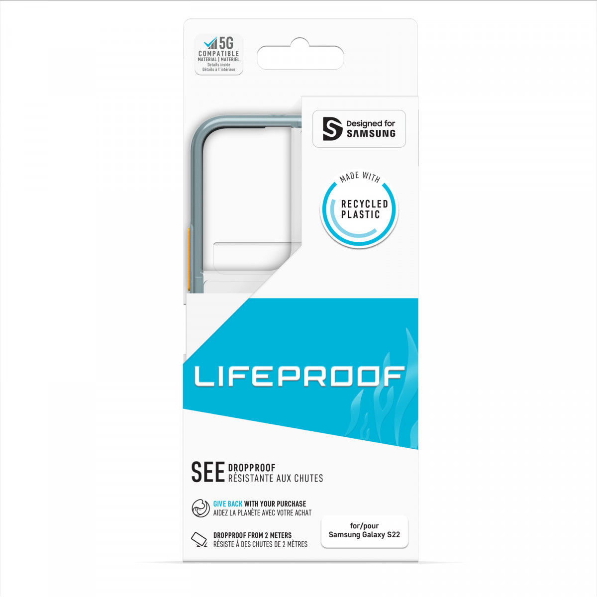 LifeProof See Samsung Galaxy S22 Hoesje Back Cover Transparant Groen afbeelding 8