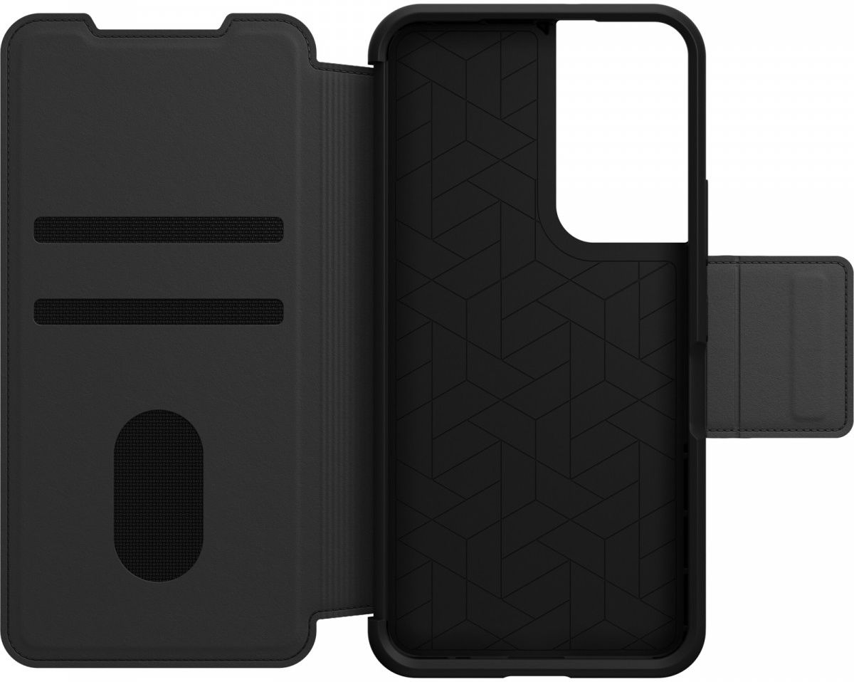 Otterbox Strada Samsung Galaxy S22 Hoesje Echt Leer Book Case Zwart afbeelding 8