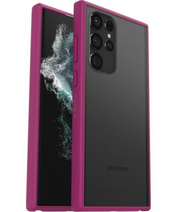 OtterBox React Samsung Galaxy S22 Ultra Hoesje Transparant Roze Hoesjes