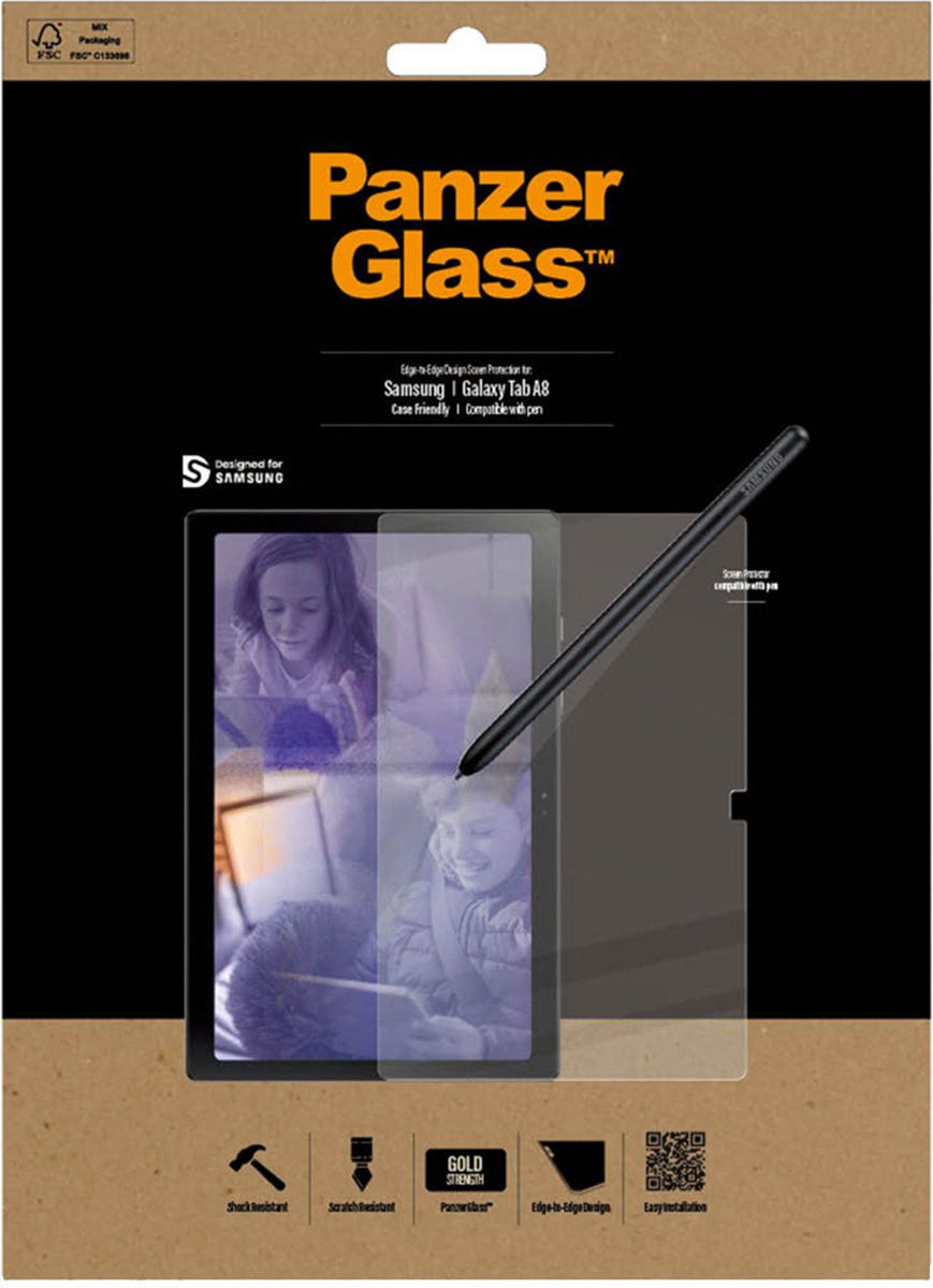 PanzerGlass Samsung Galaxy Tab A8 Screen Protector Case Friendly afbeelding 1