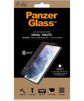 PanzerGlass Samsung Galaxy S22 Plus Fingerprint & Case Friendly Screen Protectors