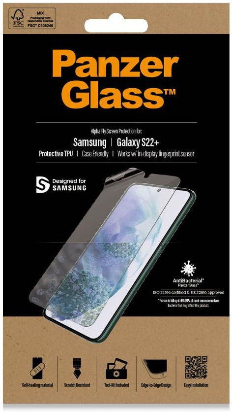 PanzerGlass Samsung Galaxy S22 Plus Screenprotector Vingerprint afbeelding 1