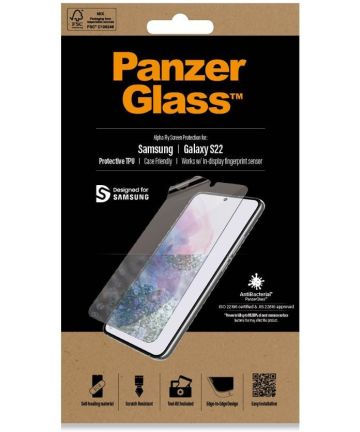 PanzerGlass Samsung Galaxy S22 Fingerprint Friendly Screenprotector Screen Protectors