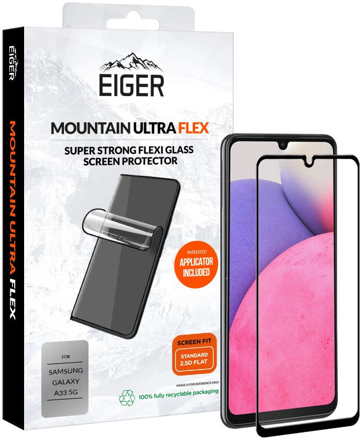 Eiger Samsung Galaxy A33 Display Folie Screen Protector Plat afbeelding 1