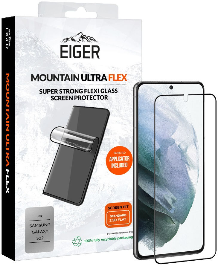 Eiger Samsung Galaxy S22 Display Folie Screen Protector Plat afbeelding 1
