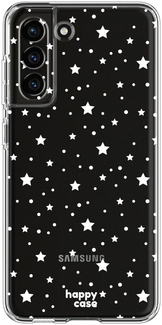 HappyCase Samsung Galaxy S21 FE Hoesje Flexibel TPU Sterretjes Print afbeelding 1