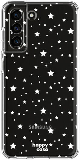 HappyCase Samsung Galaxy S21 FE Hoesje Flexibel TPU Sterretjes Print afbeelding 1