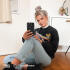 HappyCase Samsung Galaxy S21 FE Hoesje Flexibel TPU Sterretjes Print afbeelding 4
