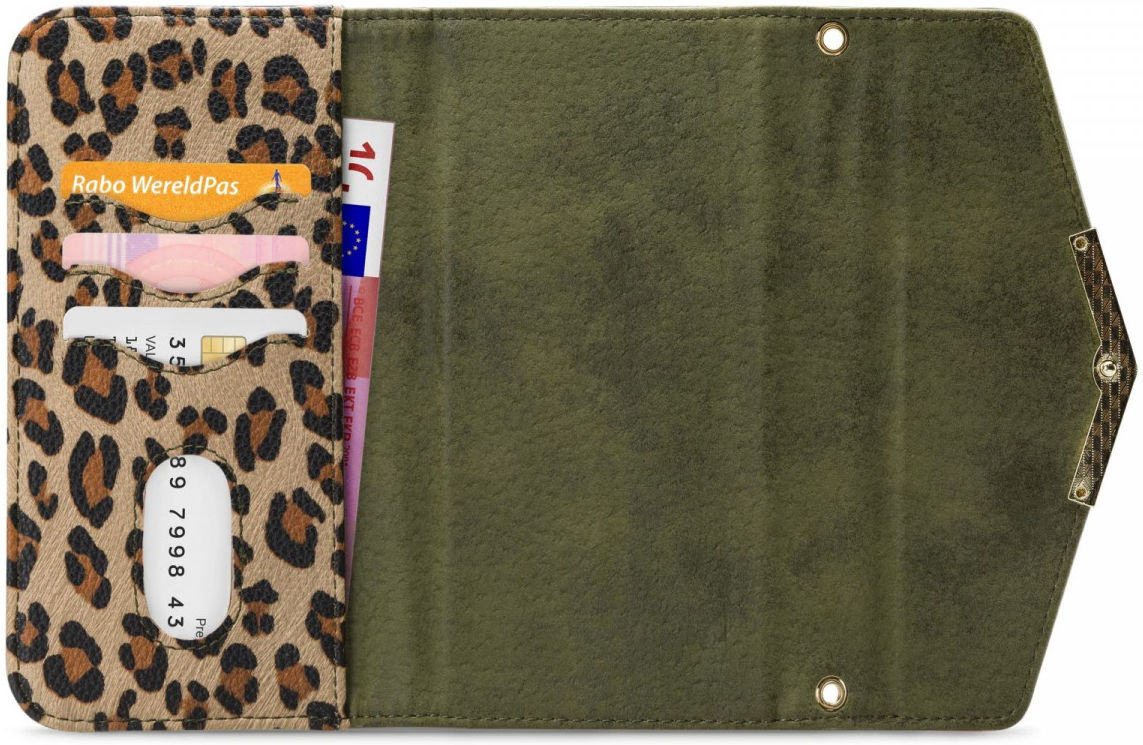 Mobilize Velvet Clutch Samsung Galaxy S21 FE Hoesje Green Leopard afbeelding 4
