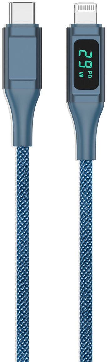 4smarts DigitCord 30W USB-C naar Lightning Kabel MFI 3A Blauw 1.5M afbeelding 10