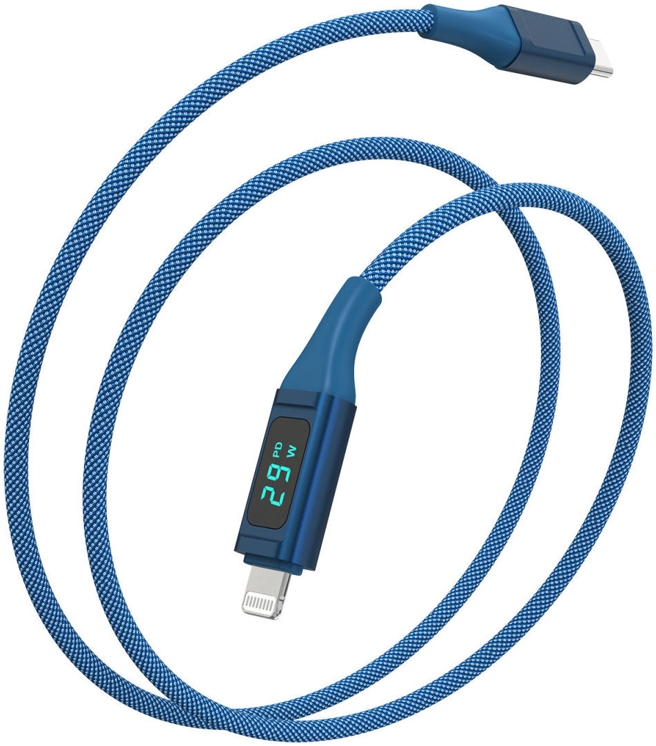 4smarts DigitCord 30W USB-C naar Lightning Kabel MFI 3A Blauw 1.5M afbeelding 8